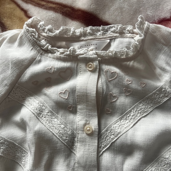 White Button-Up Blouse - Picture 4 of 7